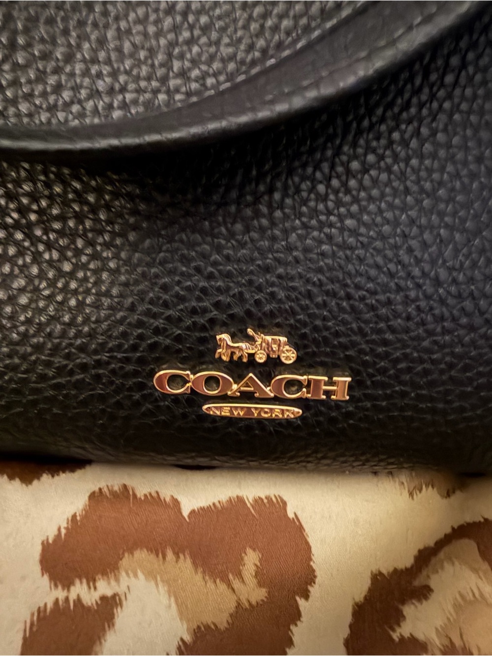 Coach Black Laurel Pebbled Leather Shoulder Bag Like New - Picture 2 of 12